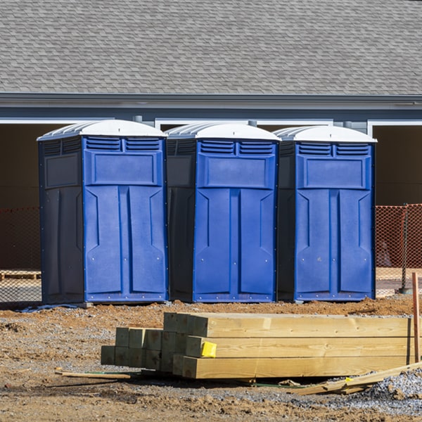 how often are the porta potties cleaned and serviced during a rental period in Manly IA